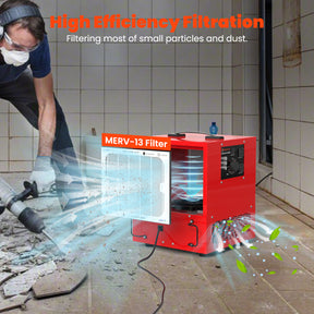 Abestorm 180° Air Intake Air Filtration System Built-in Ionizer For Woodworking Shops | ‎DecDust 1050IG