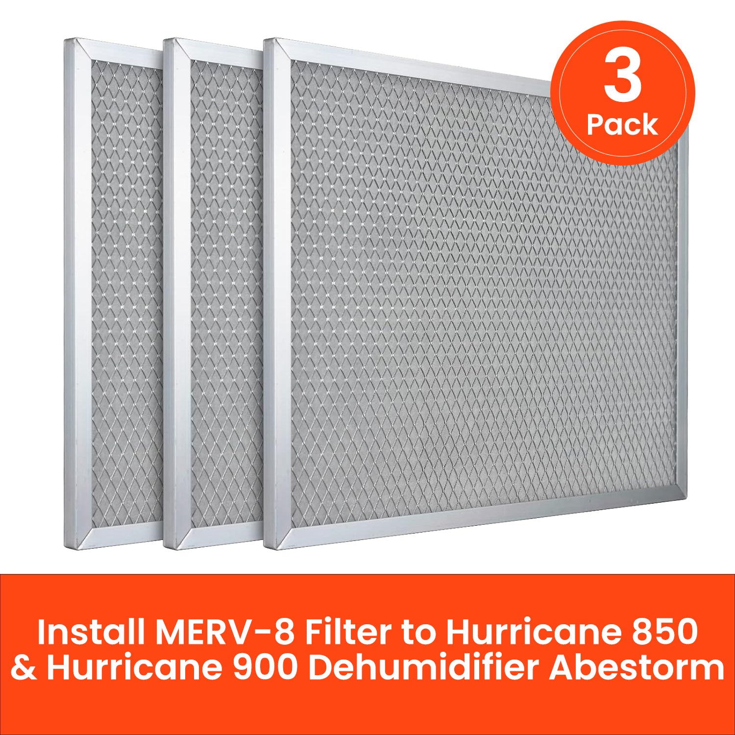 Abestorm 3 Pack MERV-8 Filter for Hurricane850/Hurricane900