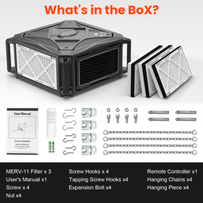 Abestorm 3-side Air Intake Air Filtration System Built-in Ionizer | DecDust 780IG