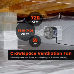 ventilationg the crawl space fan