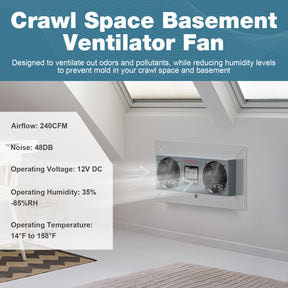 crawl space basement ventilator fan